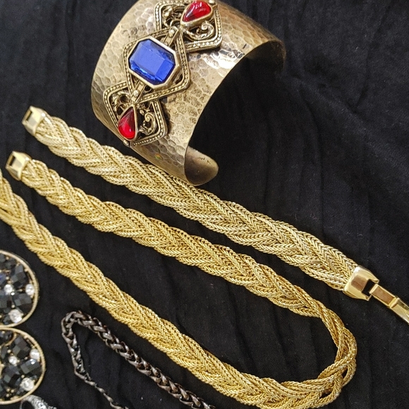 Bracelet Ring Necklace Earring Lot Cuff Bangle Costume Brooch - Picture 8 of 8